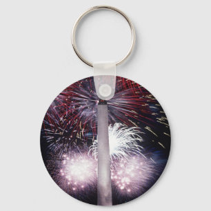Washington Monument Fireworks Key Ring