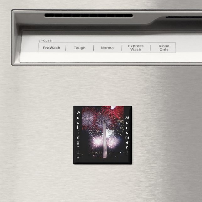 Washington Monument Fireworks Magnet (In Situ (Dishwasher))