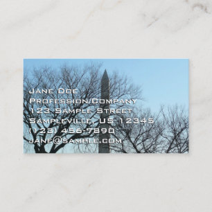 Washington Monument in Winter I Landscape Business Card