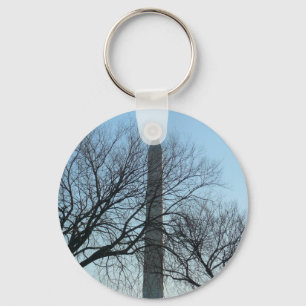 Washington Monument in Winter I Landscape Key Ring