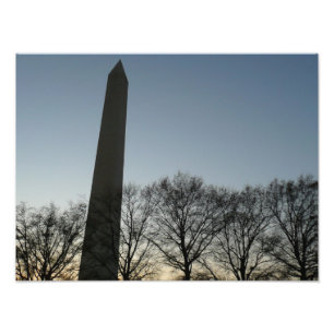 Washington Monument in Winter II Landscape Photo Print