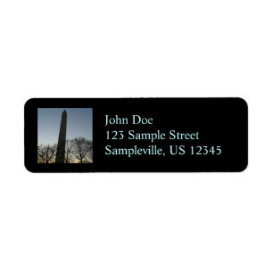 Washington Monument in Winter II Landscape Return Address Label
