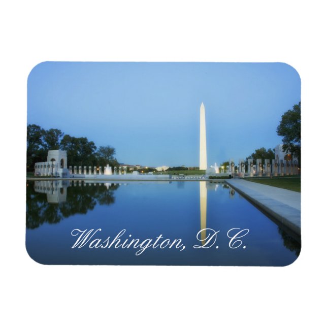 Washington Monument, Reflecting Pool, Washington Magnet (Horizontal)