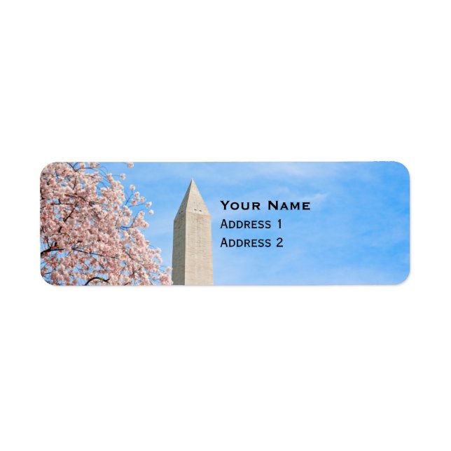 Washington Monument Return Address Label (Front)