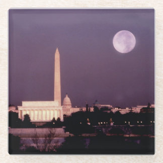 Washington Monument, the Capitol and Jefferson Glass Coaster