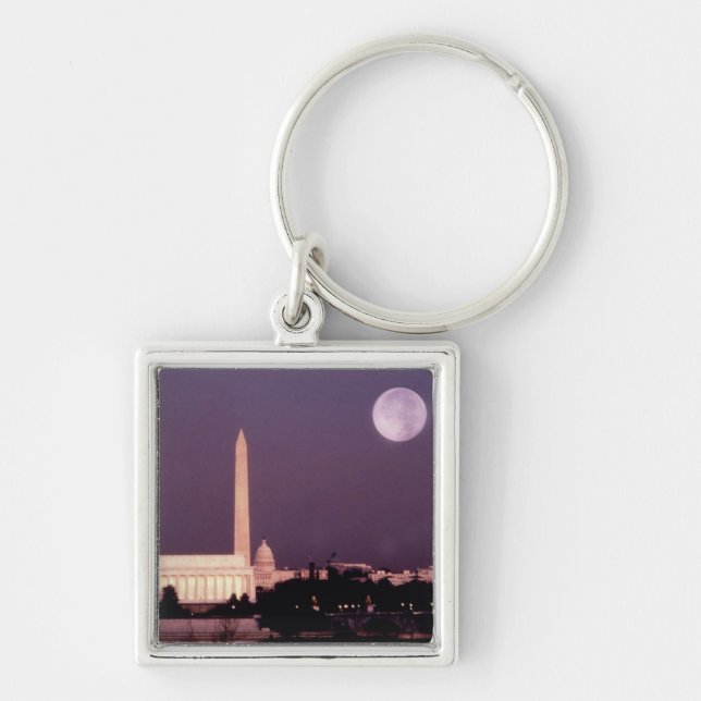 Washington Monument, the Capitol and Jefferson Key Ring (Front)