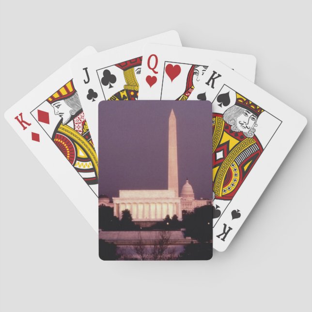 Washington Monument, the Capitol and Jefferson Playing Cards (Back)