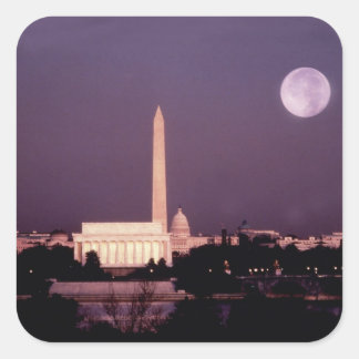 Washington Monument, the Capitol and Jefferson Square Sticker