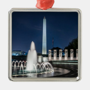 Washington Monument USA George Washington Metal Ornament