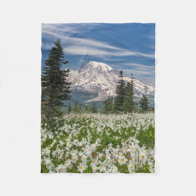 Washington, Mount Rainier National Park 1 Fleece Blanket (Front)