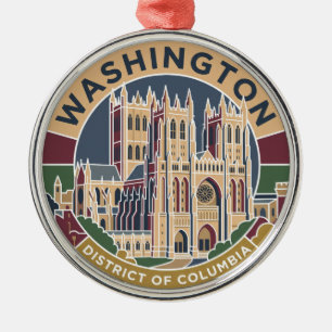 Washington National Cathedral District of Columbia Metal Ornament