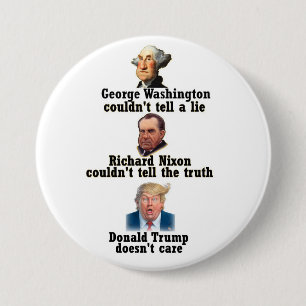 Washington, Nixon and Trump 7.5 Cm Round Badge