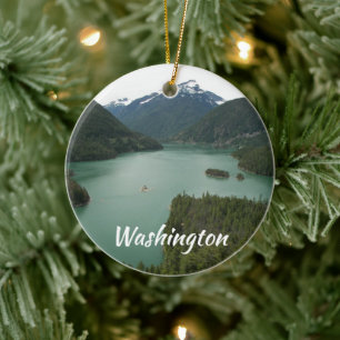 Washington North Cascades Photo Ceramic Ornament