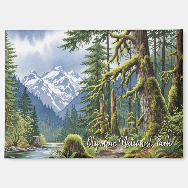 Washington olympic national park hoh rainforest magnet (Front)