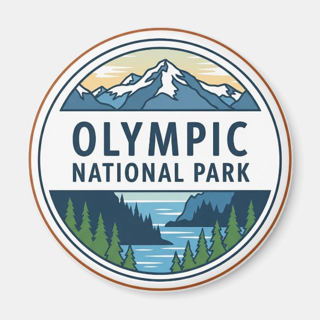 Washington olympic national park magnet (Front)