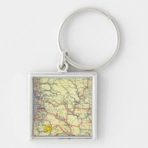 Washington, Oregon, Idaho Key Ring