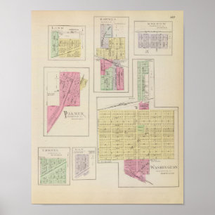 Washington, Palmer, Linn, Barnes, Morrow, Kansas Poster