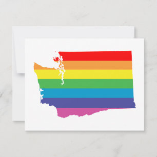 washington rainbow invitation