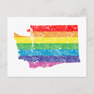 washington rainbow postcard