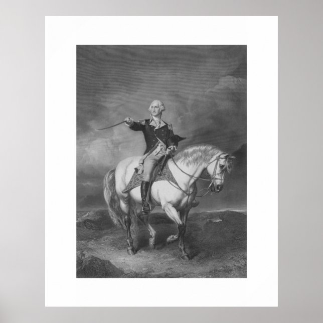 Washington Receiving A Salute At Trenton Poster (Front)