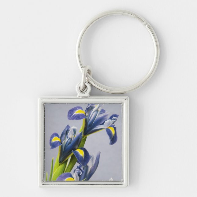 Washington, Redmond, Purple Irises Key Ring (Front)