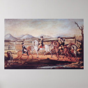 Washington Reviewing the Western Army Poster