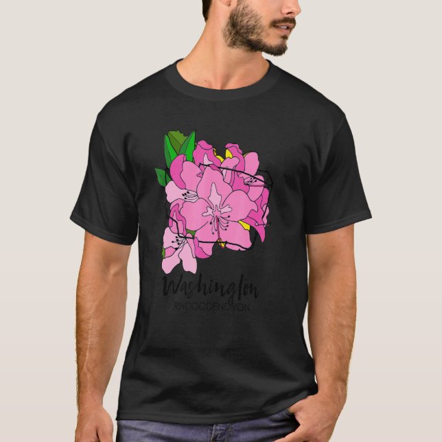Washington Rhododendron Flower T-Shirt (Front)