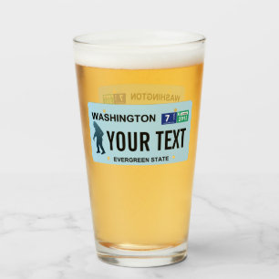 Washington Sasquatch License Plate Glass