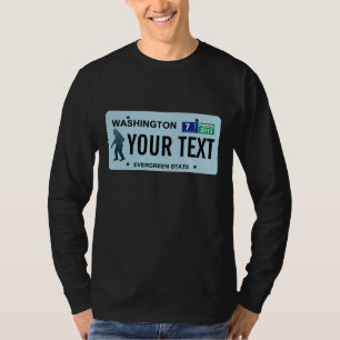 Washington Sasquatch License Plate T-Shirt