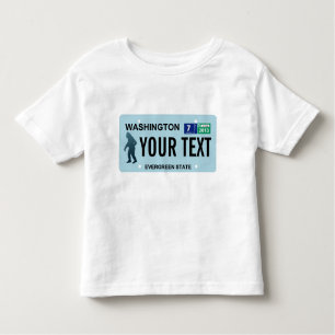 Washington Sasquatch License Plate Toddler T-Shirt