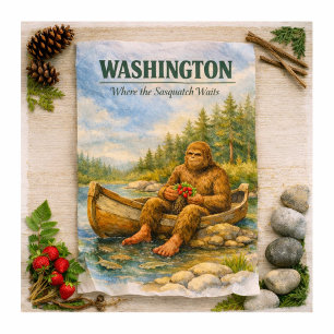 Washington Sasquatch Summer Canoe Tissue Paper