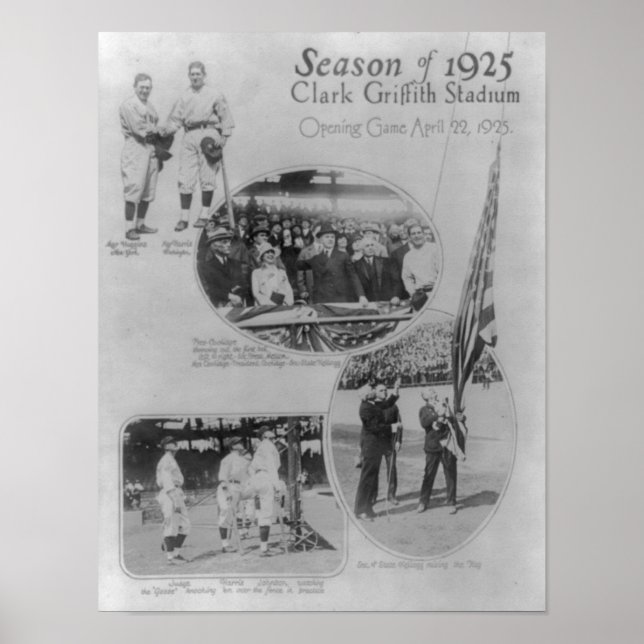 Washington Senators 1925, Clark Griffith Stadium Poster (Front)