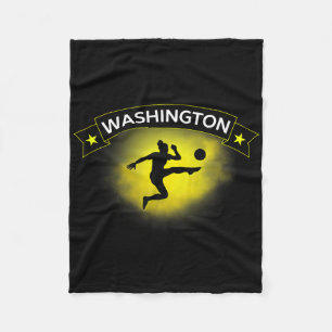 Washington Soccer Fan Support Stadium Show Your Sp Fleece Blanket