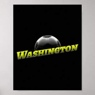 Washington Soccer Fan Support Stadium Show Your Sp Poster