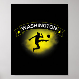 Washington Soccer Fan Support Stadium Show Your Sp Poster