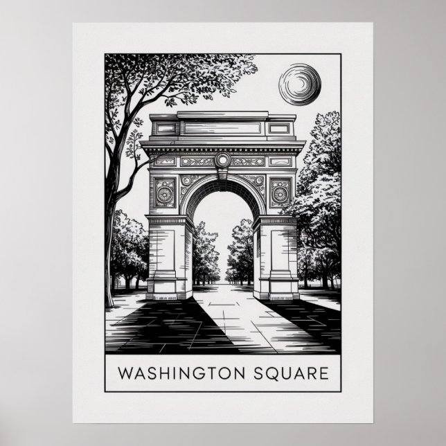 Washington square in manhattan poster (Front)