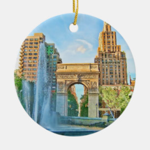 Washington Square Park, NYC Ceramic Tree Decoration