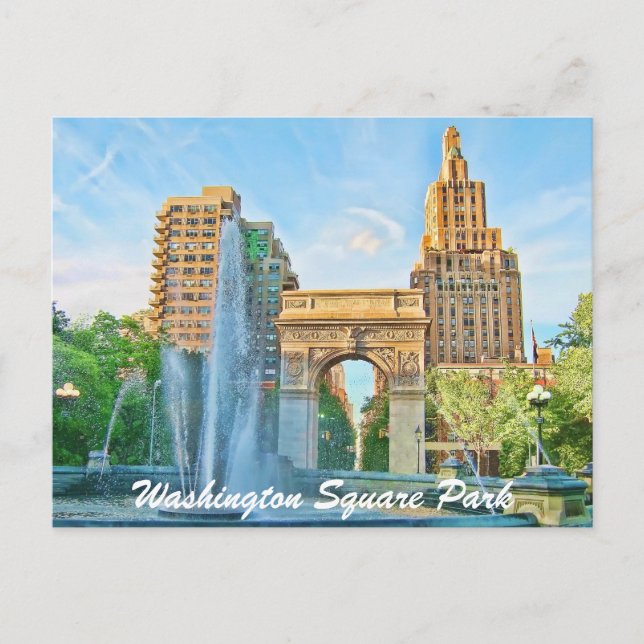 Washington Square Park Postcard (Front)