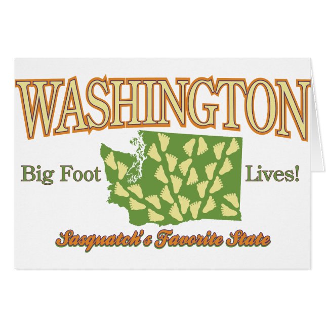 Washington State - Bigfoot Lives! (Front Horizontal)