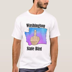 Washington state bird t-shirt middle finger colour