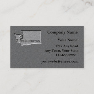 Washington State Business card carved stone look