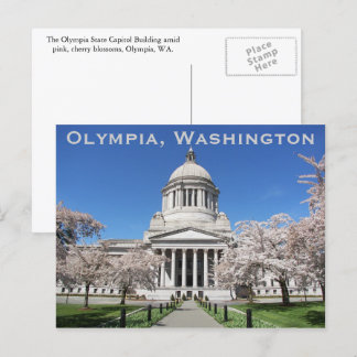 Washington State Capitol Spring Travel Postcard