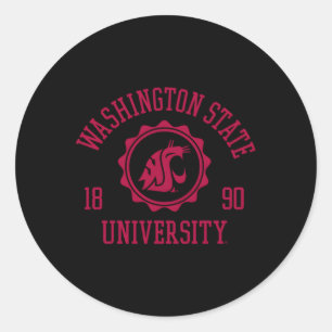 Washington State Cougars Stamp Classic Round Sticker