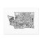 Washington State Doodle Postcard
