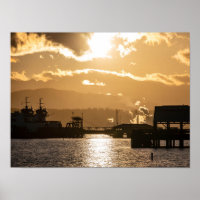 Washington State Ferries At Sunset Photography
