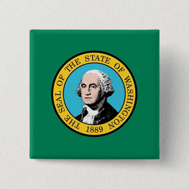 Washington State Flag 15 Cm Square Badge (Front)