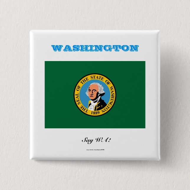 WASHINGTON state flag 15 Cm Square Badge (Front)