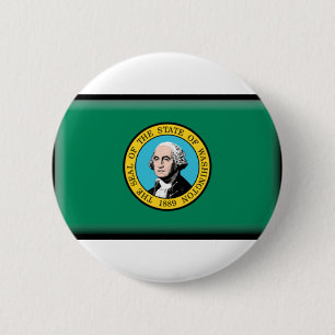 Washington State Flag 6 Cm Round Badge