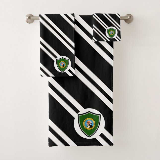 Washington state flag bath towel set (Insitu)