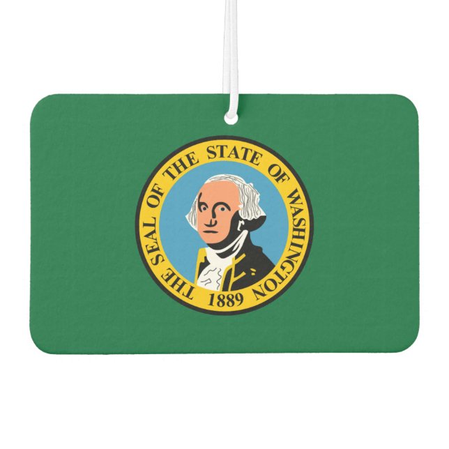 Washington State flag Car Air Freshener (Front)